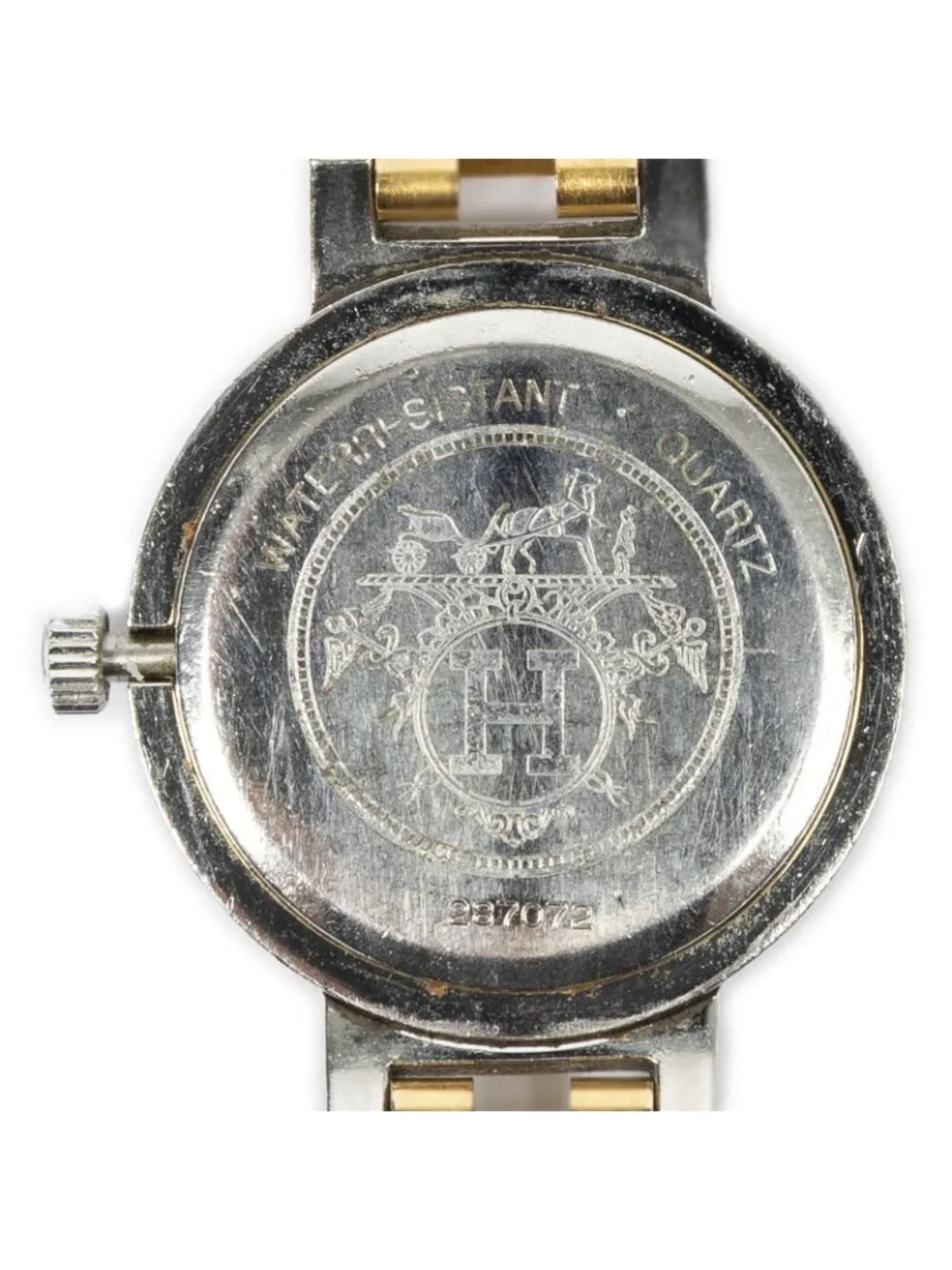 Hermes Clipper Silver Gold Plated Bracelet